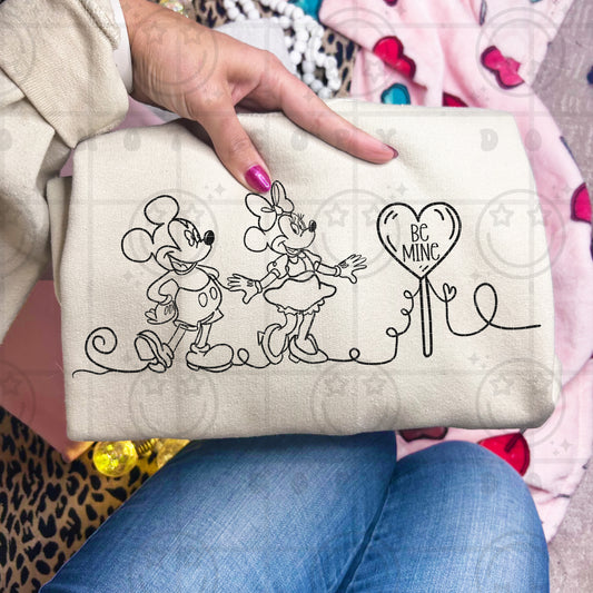 Be Mine Character Line Drawing PNG Digital Download