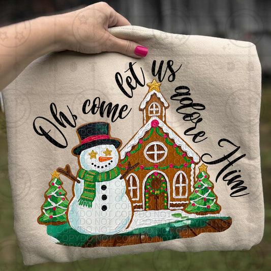 Oh come let us adore him faux painting l LIMITED FILE