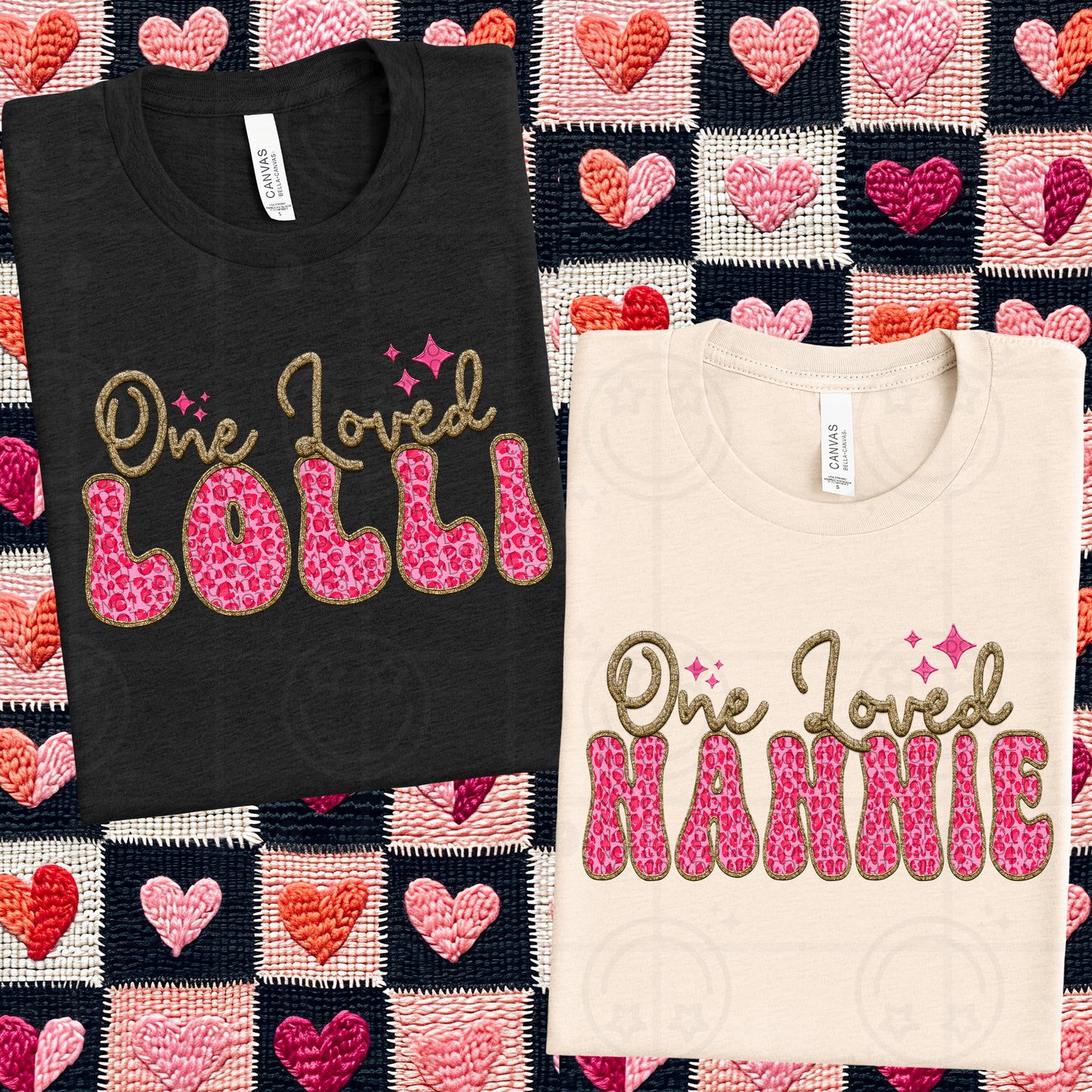 One Loved Pink Gold + Leopard Names PNG | SINGLES OR BUNDLE!