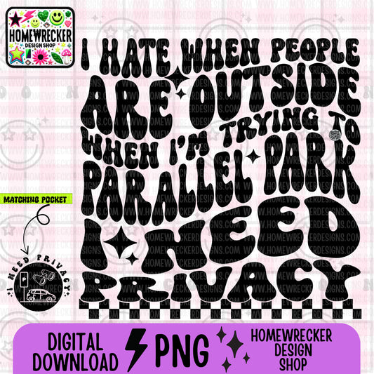 I hate when people are outside | Wavy Snarky PNG