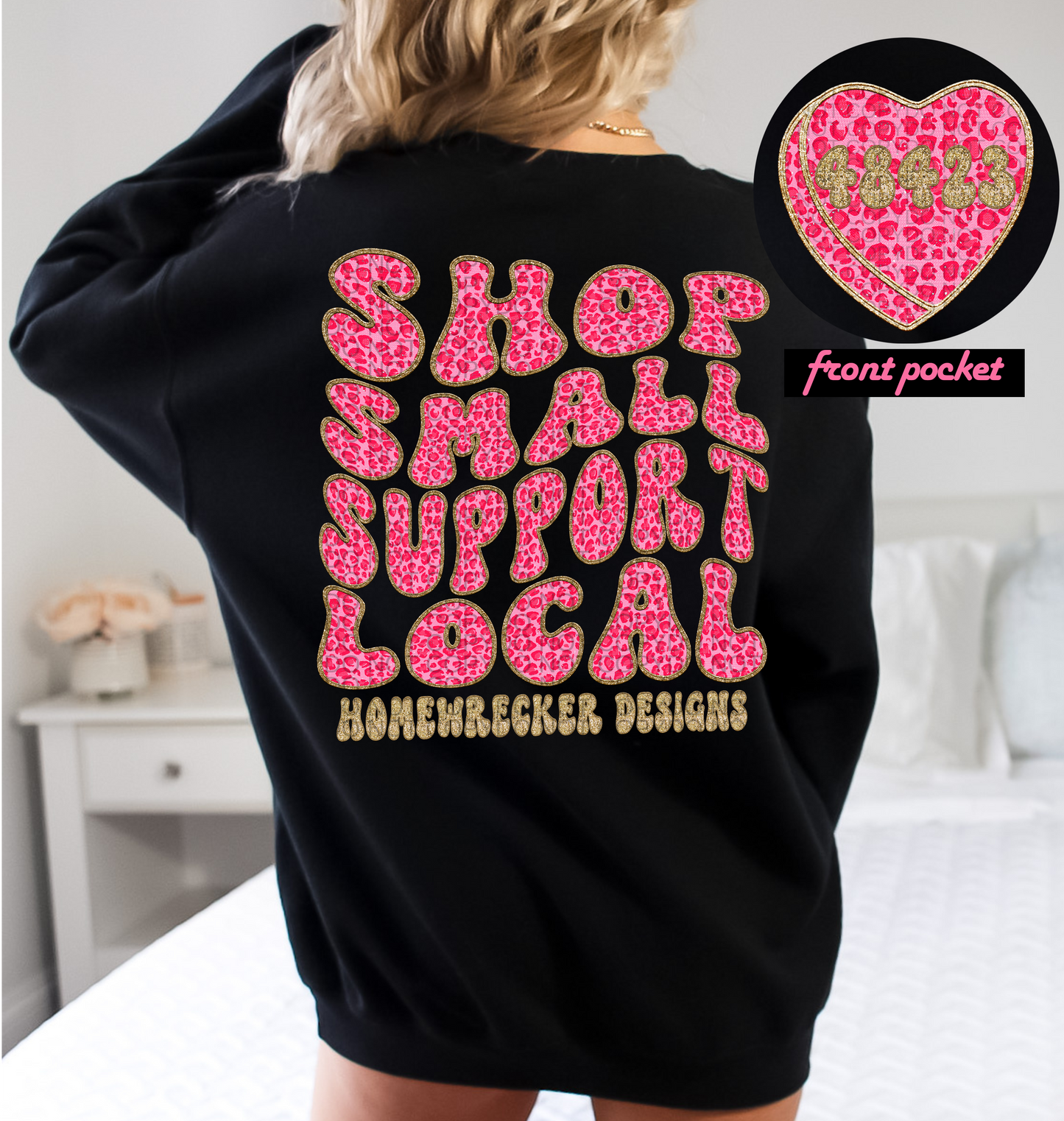 *CUSTOM* Shop Name + Zip Code | Shop Small Support Local PNG DOWNLOAD ONLY