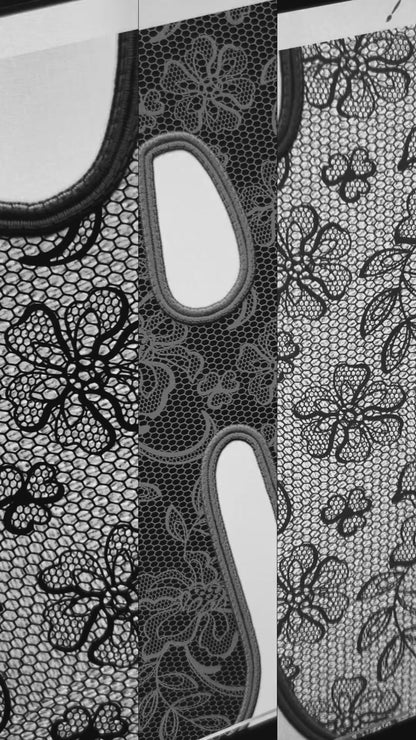 Faux Embroidery Lace Groovy Style | OTF FONT BUNDLE | 12 OTF FONT FILES