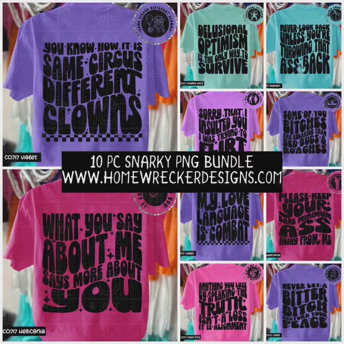 Snarky Wavy PNG Design BUNDLE 2| front and back pocket designs, trendy, viral, single color png designs for tshirts stickers tumblers prints
