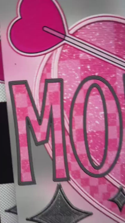 MAMAW | Checkered Candy Heart Lips Name png | Faux Embroidery Detailed Design| Valentine's Day | png download