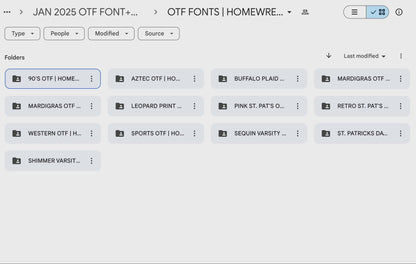 JANUARY 2025 OTF FONT + CLIPART GOOGLE DRIVE