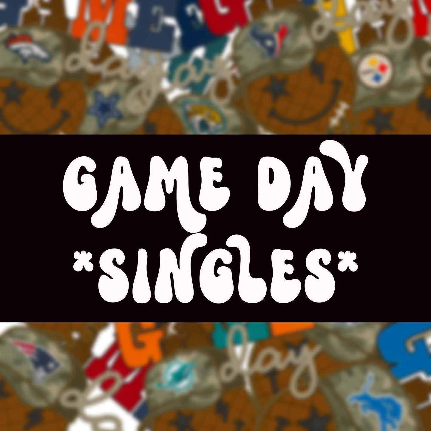 Game Day Smiley Team *FAUX EMBROIDERY* | SINGLES