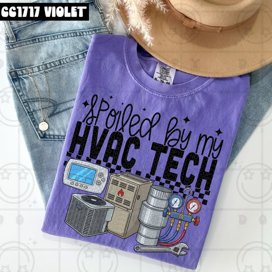 Spoiled by my HVAC Tech PNG Digital Download Funny Heating Cooling Trade Humor Design