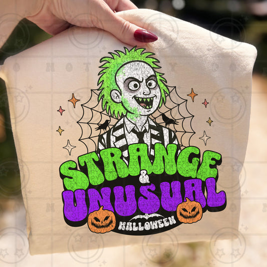 Strange and unusual Halloween Distressed PNG Digital Download