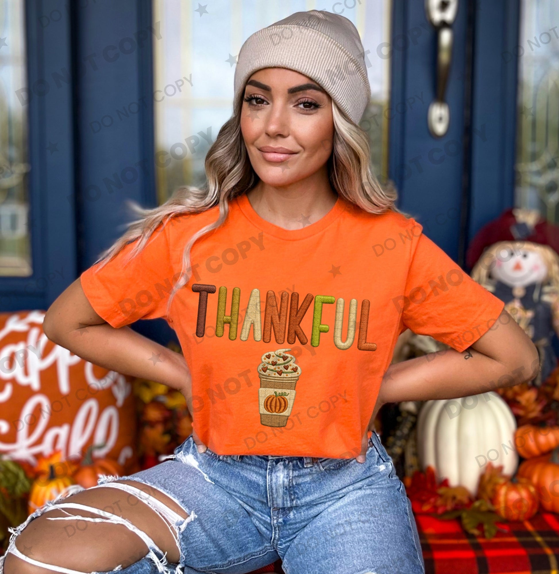 Thankful latte PNG design from Homewrecker Design Shop