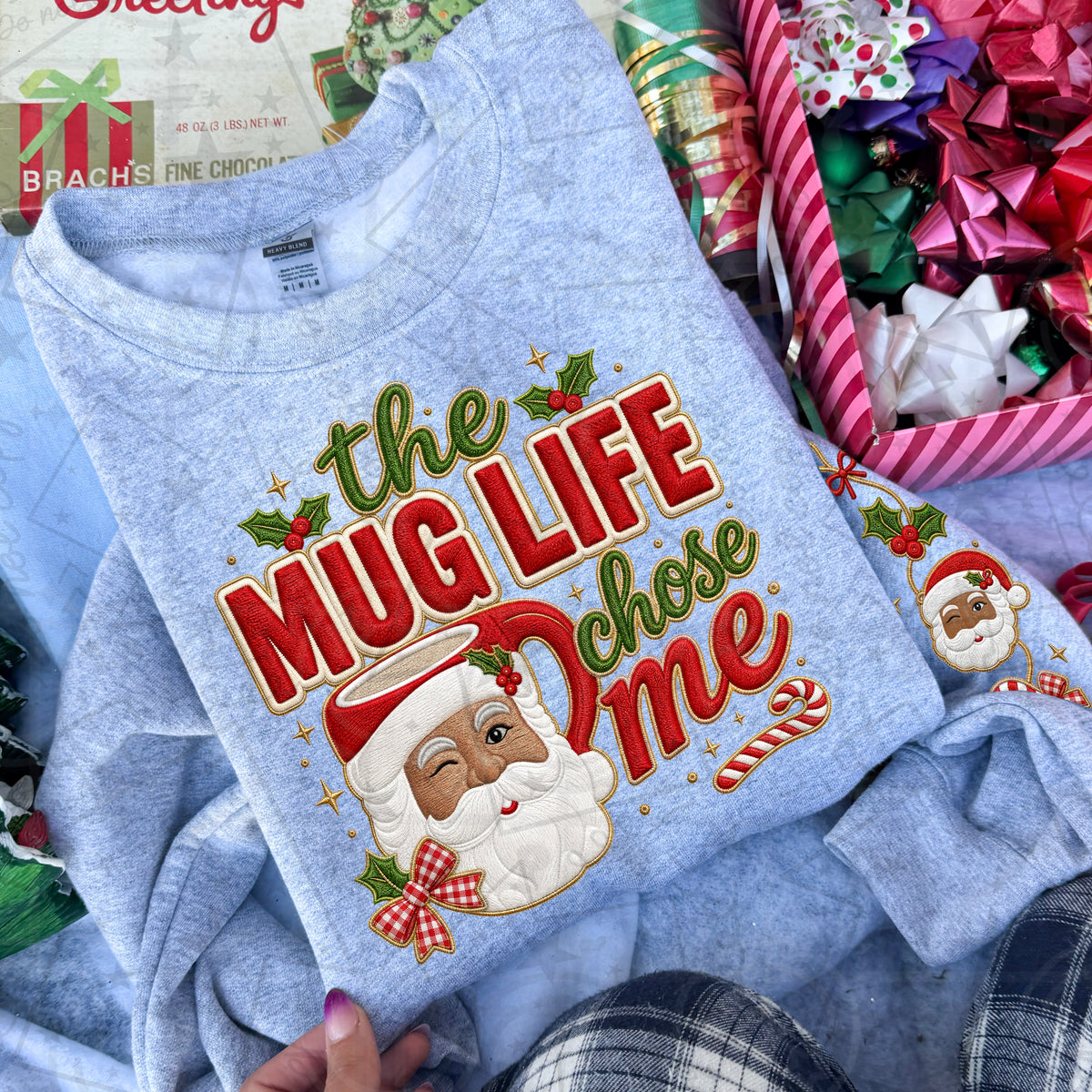 The Mug Life Chose Me Santa 2 PNG design from Homewrecker Design Shop