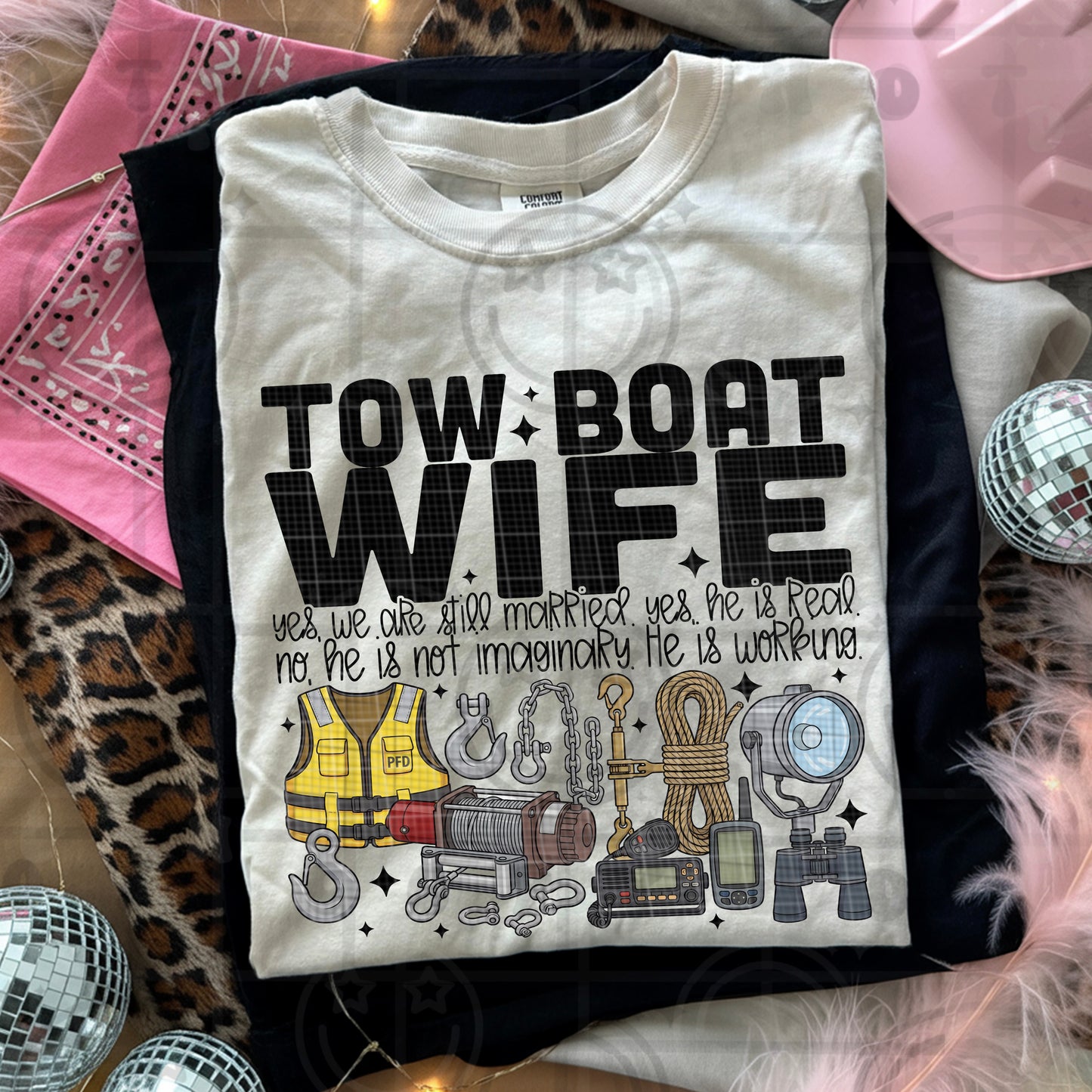 Towboat Wife PNG digital download