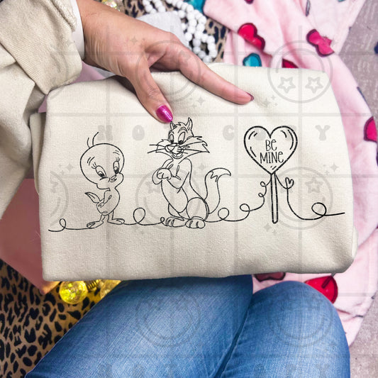 Be Mine Character Line Drawing PNG Digital Download