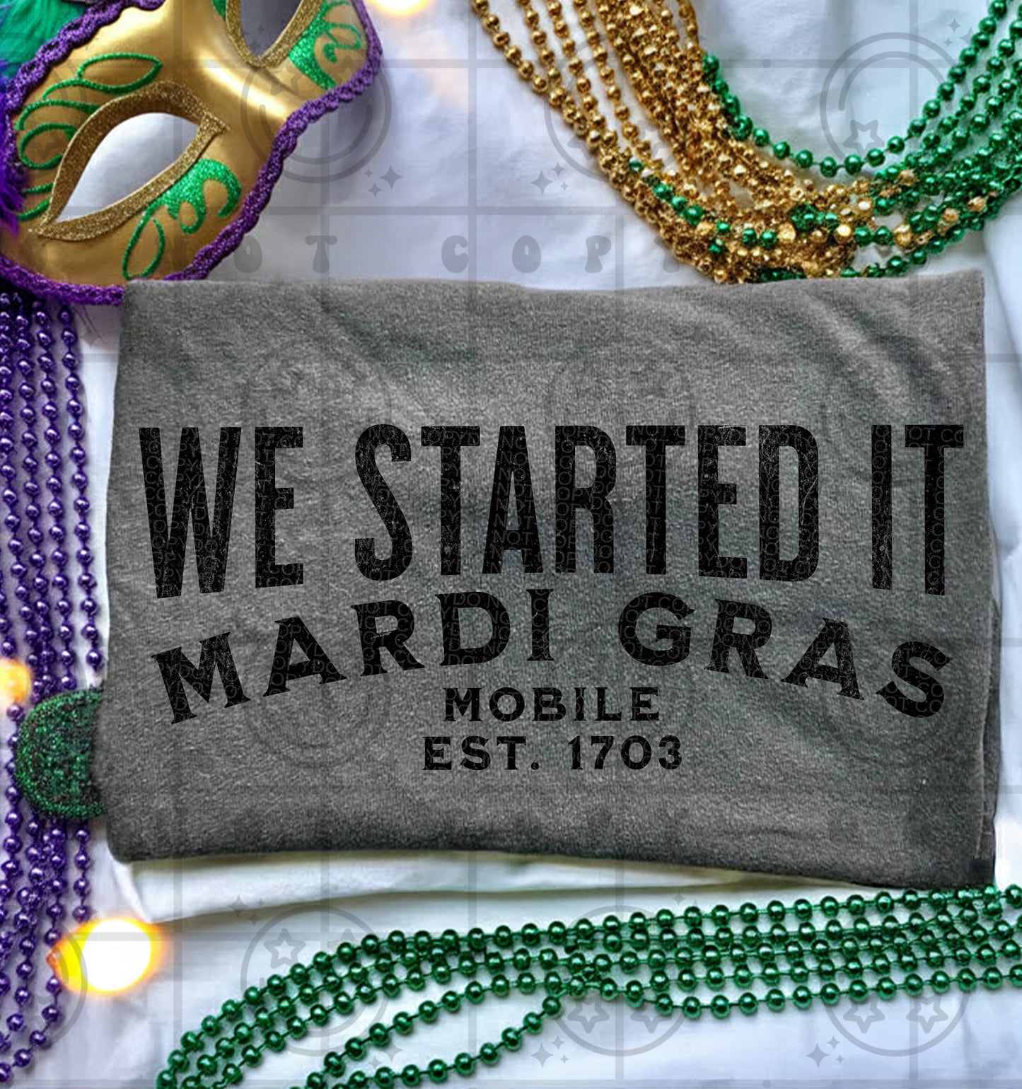Mardi Gras Distressed PNG Bundle